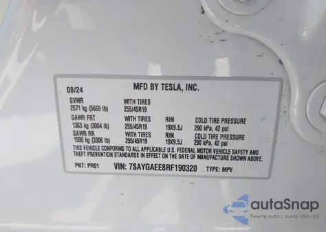 2023 Tesla Model Y Awd/Long Range Dual Motor All-Wheel Drive from USA, damaged, VIN 7SAYGAEE9PF590190